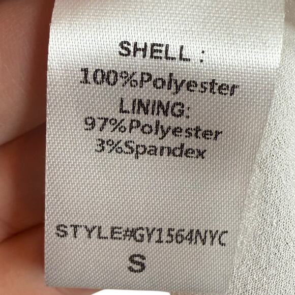 NWT DO+BE black and white floral one shoulder flutter sleeve midi dress small - Picture 8 of 8